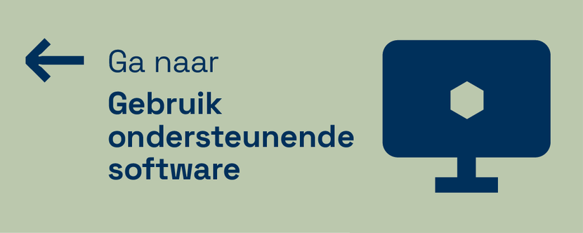 terug naar gebruik ondersteunende software