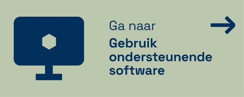 Verder naar gebruik ondersteunende software