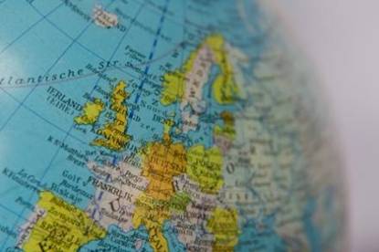 foto Europa op een wereldbol